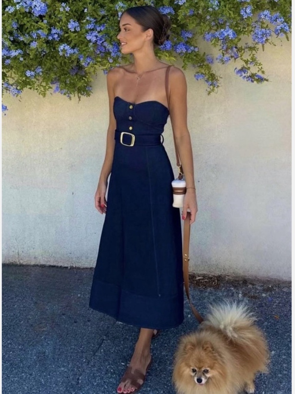 Zara Strapless Belted Dress